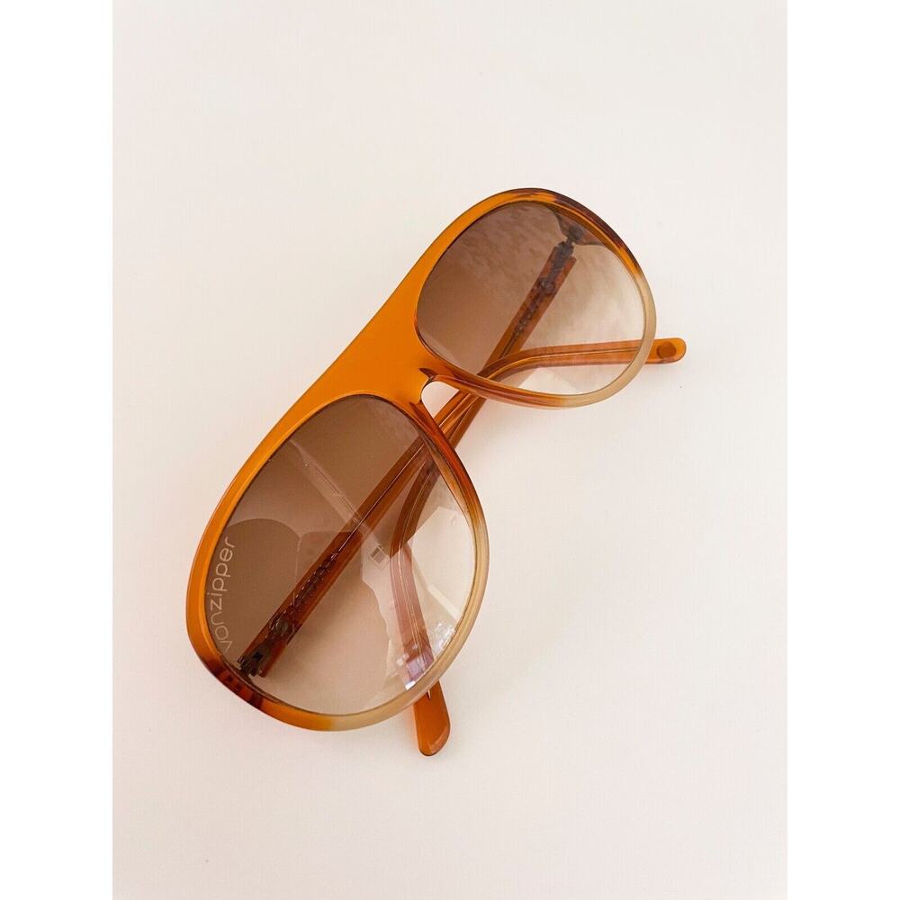Von Zipper Rockford Brown Gradated Sunglasses Aviator Retro Sunglasses